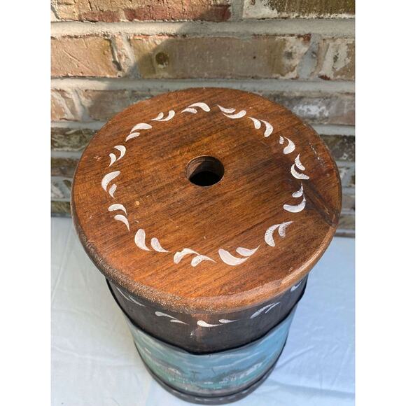 Vintage Wood Butter Churn Hand Painted Folk Art - Picture 3 of 7